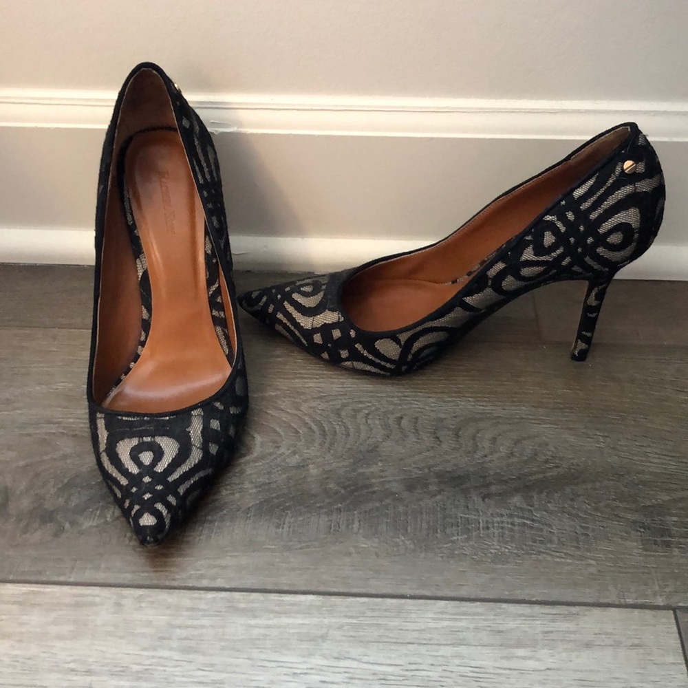 Rachel Roy Black Lace Stiletto Heels